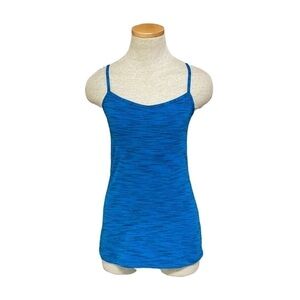 Lucy Tank Top Blue Black Stripes Support Size Small